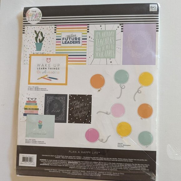 NWT Happy Planner Teacher 'Change the World' 41pc Wall Art Kit Classroom School - Picture 5 of 10